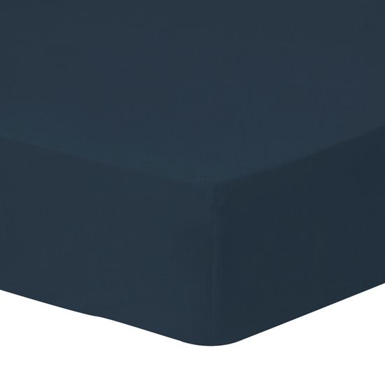 Drap-housse Extra Profond King - Bleu Marine, 200x150 Cm, Polycoton, Neuf Avec étiquettes