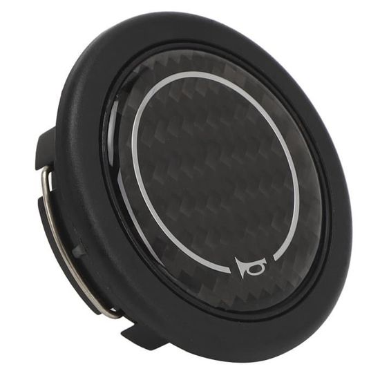 Bouton de klaxon externe en fibre de carbone pour volant à 6 boulons, bouton de klaxon de volant pratique, remplacement direct (double