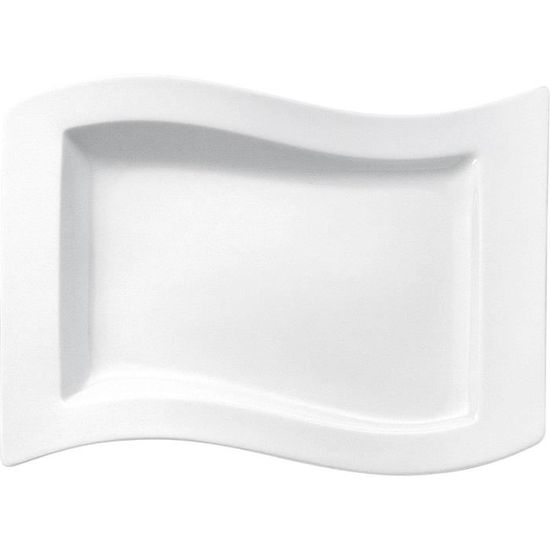 Set 4 Piatti Fondi Quadrati Villeroy & Boch New Wave - Porcellana Alta Qualità, Lavastoviglie E Microonde