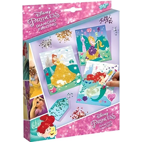MGM ORB Mosaïques Princesses – Kit Complet 2052 Pièces En Mousse – 4 Dessins – Supports Et Accroches Inclus – DIY Créatif Dès 5 Ans – Développe Dextérité Et Imagination
