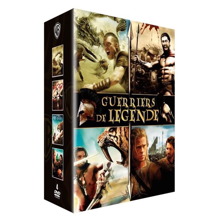 Dvd Coffret Guerriers De Légende - Le Choc Des Titans + 300 + 10 000 + Troie