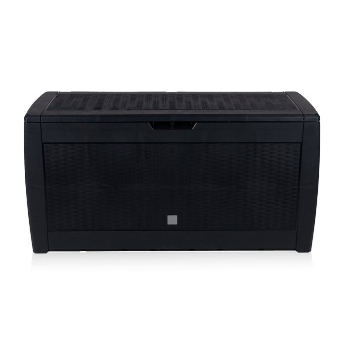 Living Style - Boîte de Rangement de Jardin - 310 litres - Coffre de Jardin - Boîte à Coussins - Noir