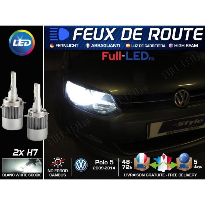 Ampoules LED H7 - Spécial Volkswagen Polo 5 (6R) - Feux de route