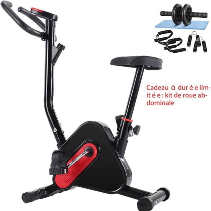 Vélo d'Appartement Pliable avec dossier - Vélo biking - magnetique intérieur maison bureau exercice entrainement 120kg + moniteur