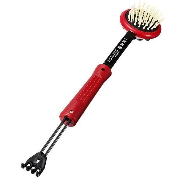 2 EN 1 Gratte Dos Main Telescopique Extensible Corps Tête Massage