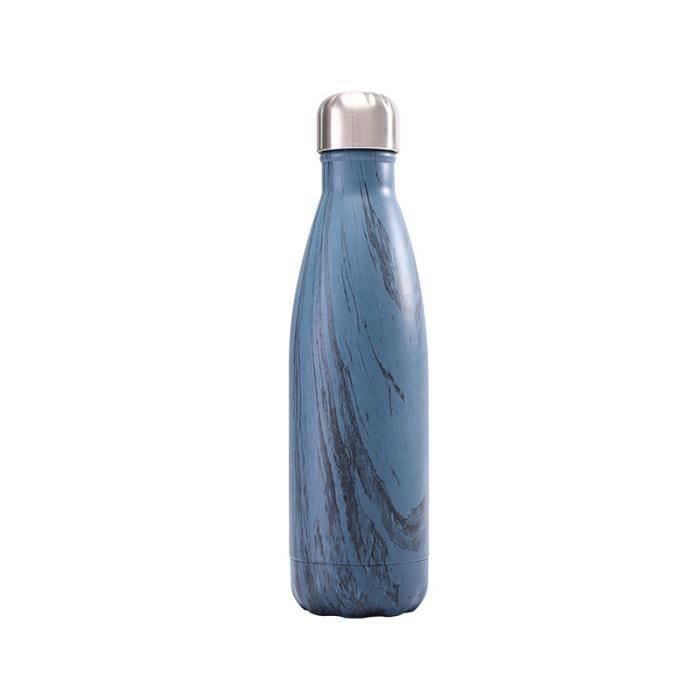Bouteille d'eau en Acier Inoxydable Isolée Double Paroi-Bouteille Isotherme 500ml(Forêt Noire)
