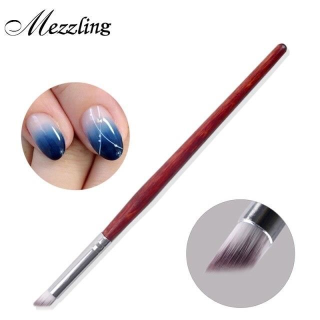 1Pc ongle Art brosse dégradé Dizzy colorant stylo bois poignée Angle ongle peinture pointage outils*HH5960