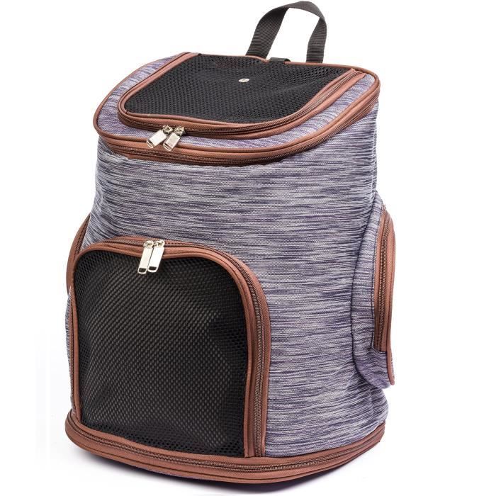 Migosset Sac à Dos pour Animaux - Sac de Transport pour Chien Chat jusqu'à 15 kg - 30 x 24 x 41 cm