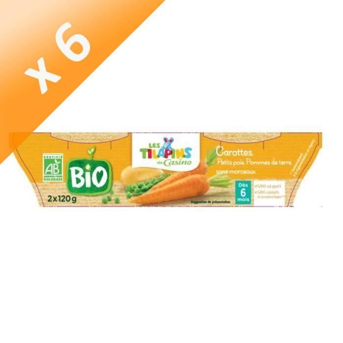 Lot De 6 Les Tilapins Carottes Petits Pois Pomme De Terre Bio 2x1 G Achat Vente Legumes Cuisines Lot De 6 Les Tilapins Carottes Petits Pois Pomme