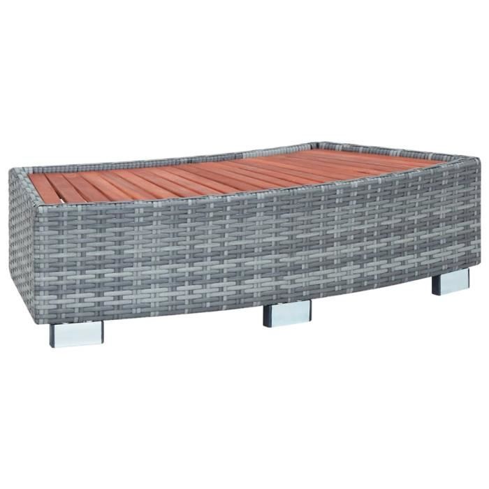 WONG Boîte de rangement de jardin Gris 120x50x60 cm Résine tressée