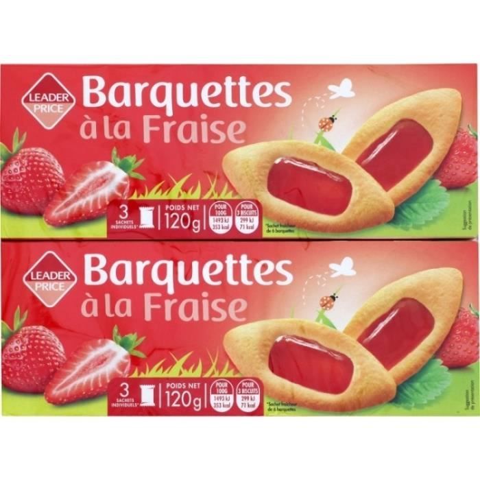 Barquette à la fraise 2x120g Leader Price