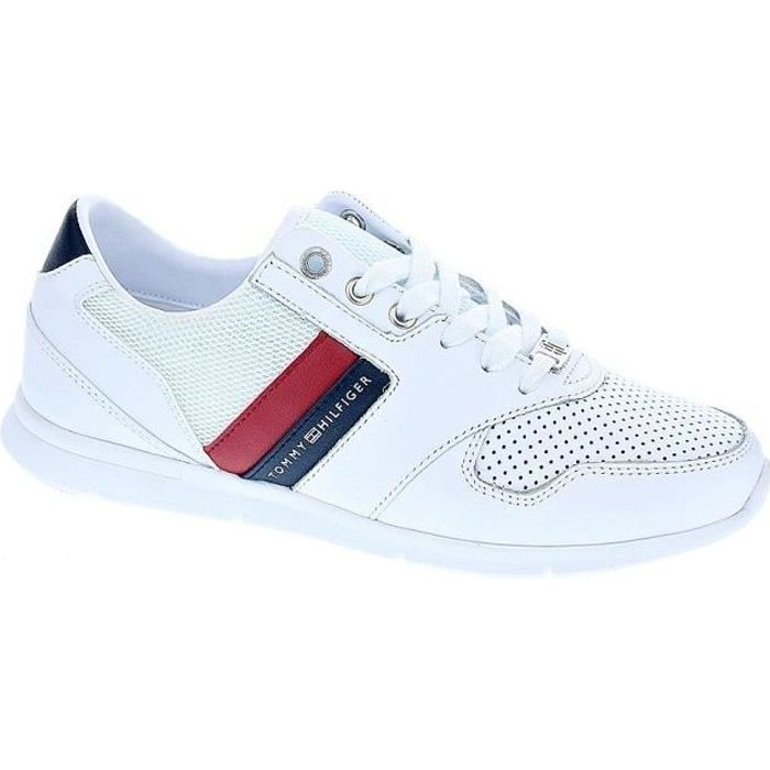 Baskets basses - Tommy Hilfiger Lightwqight Leather Femme Blanc