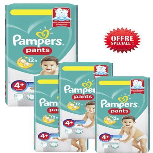 Pampers Taille 4+ - 344 couches bébé baby dry pants