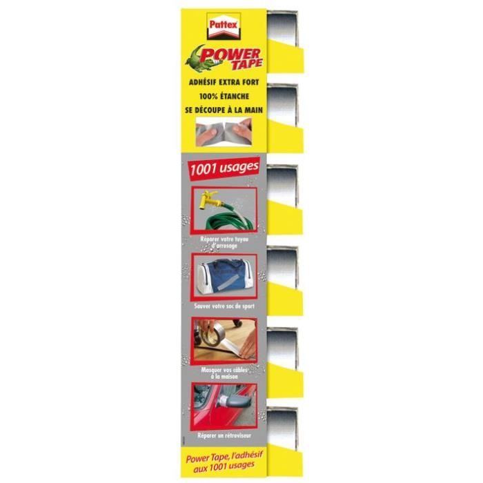 PATTEX Lot de 18 unités Pattex Power Tape - 25 m - Gris