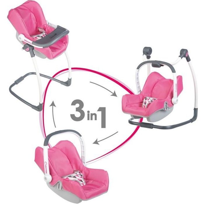 SMOBY Bébé Confort Chaise Haute 3 en 1