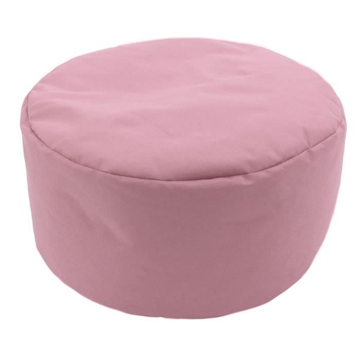 Pouf à tout ROND Intérieur-Extérieur (Diam. 40x20cm) Rose