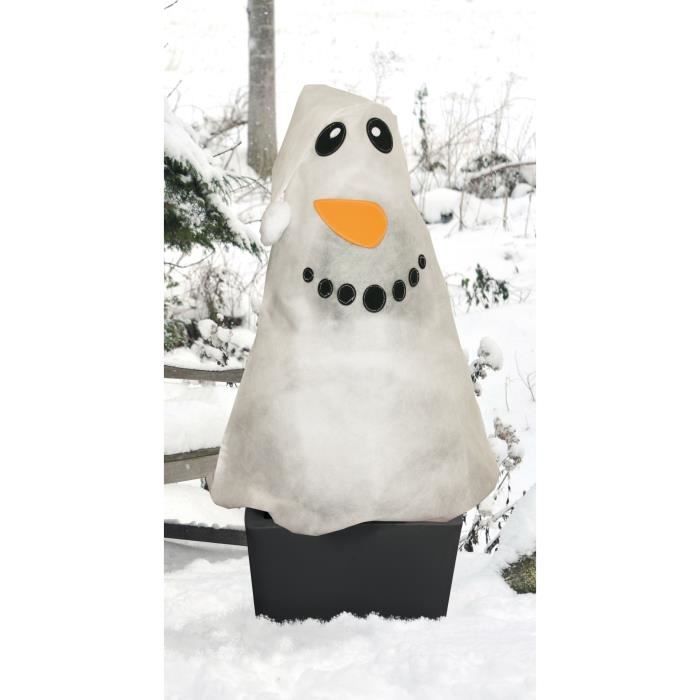 HOUSSE HIVERNAGE 110 *90cm - PP - 30 g/m² - Décor Bonhomme de neige VILMORIN