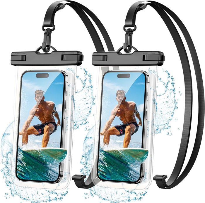 Set Étanche Plage – Housse Téléphone + Sac Banane, IPX8, 2 Lanières De Sécurité