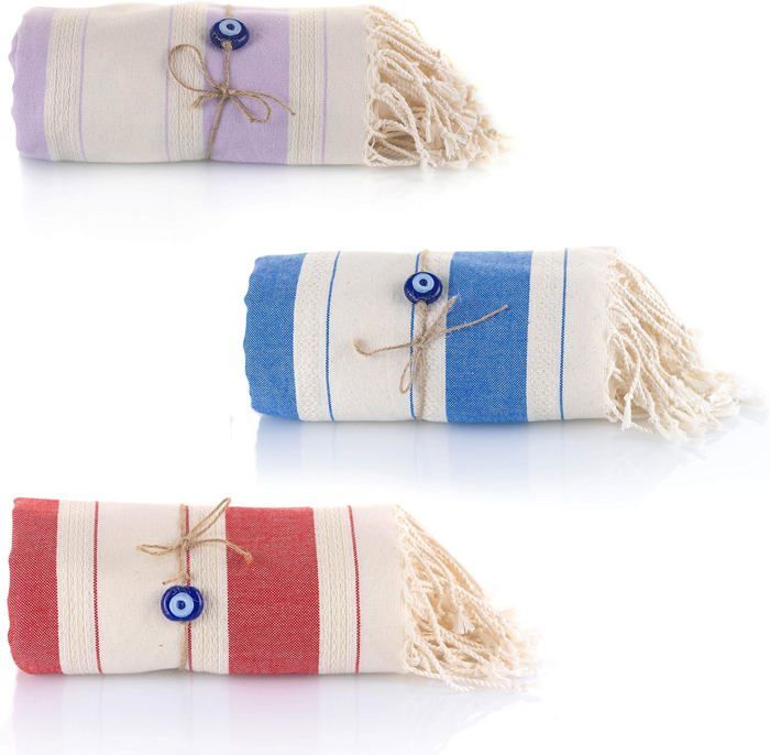 Serviette De Hammam Turc Luxe 100% Coton - Spa, Yoga, Plage - Neuve Avec étiquettes