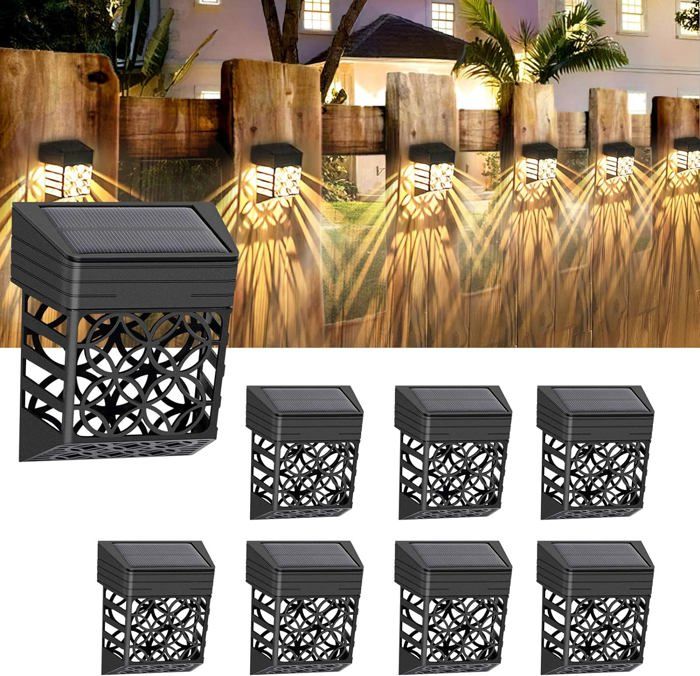 Lot De 5 Lampes Solaires De Noël Pour Jardin - Formes étoiles Et Flocons De Neige - LED étanches - Installation Sur Piquet - Décoration Extérieure Festive Et écologique - 9