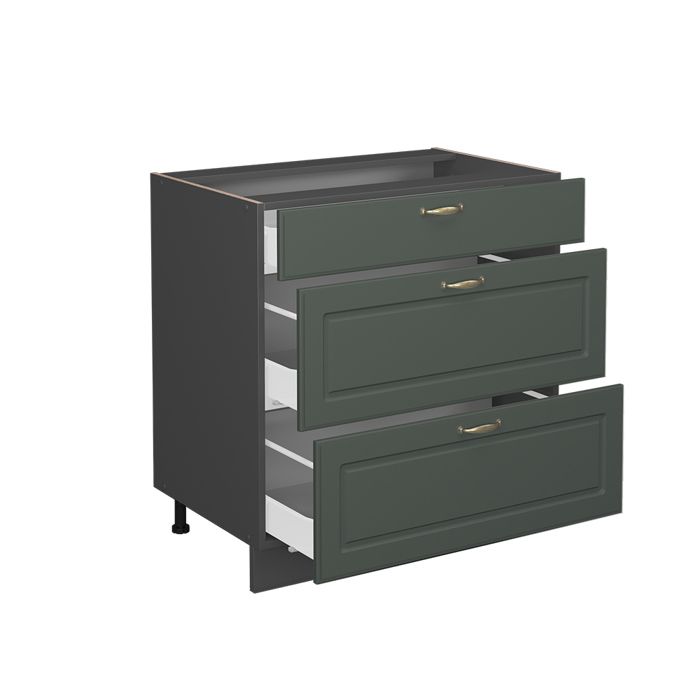 Meuble cuisine Fame-Line 80cm avec 3 tiroirs PT Chêne Vert Or Campagne/Anthracite Vicco 45478 Meuble cuisine Fame-Line 80cm avec 3 tiroirs PT Chêne Vert Or Campagne/Anthracite Vicco 45478