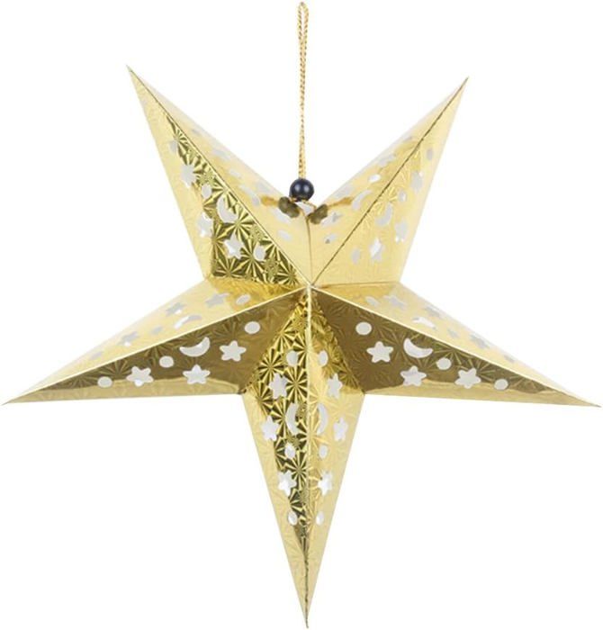 80 étoiles En Papier Doré 15 Cm – Décoration DIY Pour Fêtes Et Mariages !