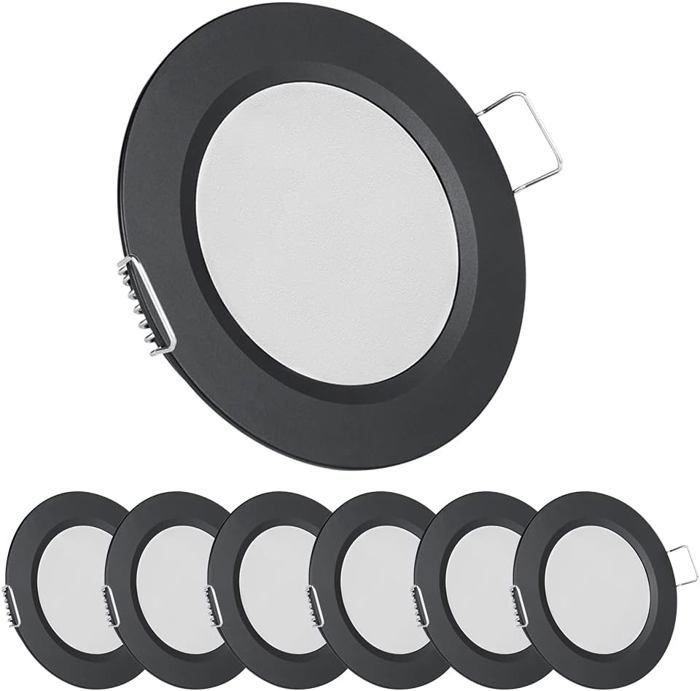 Spot Encastrable 12V LED Extra Plat Argent Dimmable 2.5W 3000K 215LM Étanche IP64 Éclairage