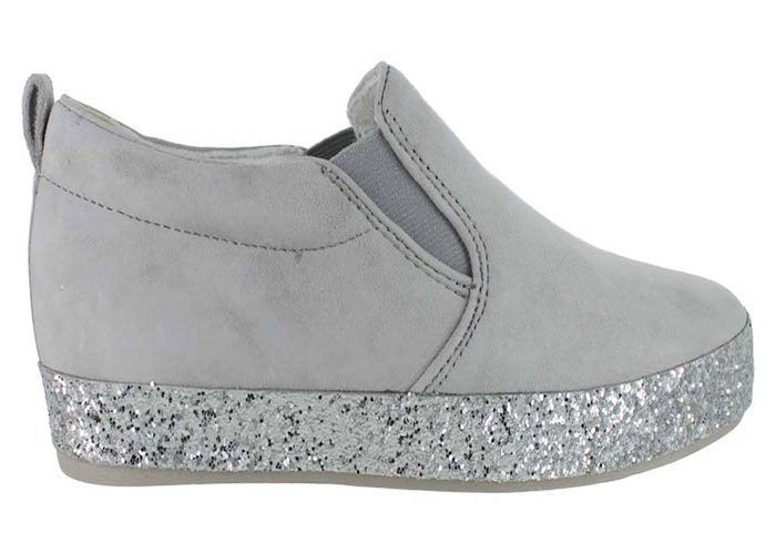 Tongs en cuir doré femme ISSA MIEL à prix dégriffé
