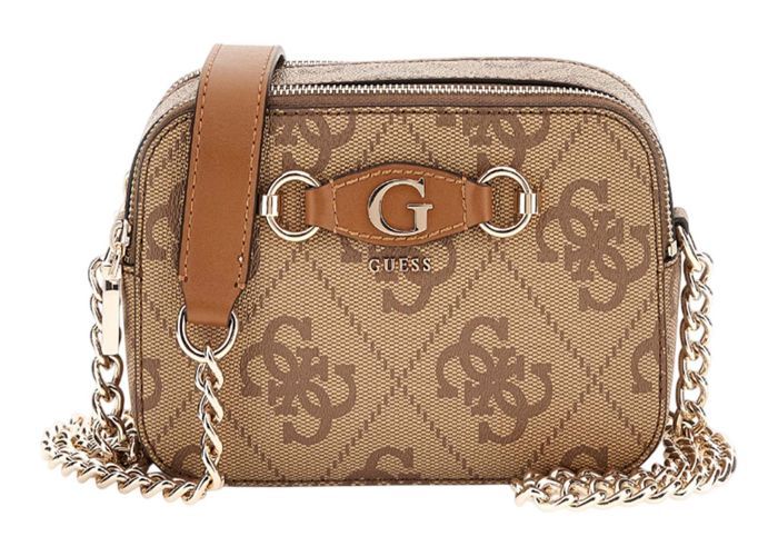 Sac Bandoulière GUESS Caddie Camera Bag - Cuir Synthétique Taupe - Modèle HWGG8783140 - Neuf Avec étiquettes