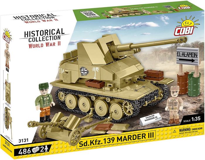 Jeu de construction - COBI - Sd.Kfz.139 Marder III - 486 briques - 2 figurines - Marron