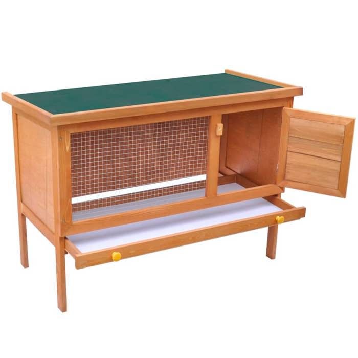 Clapier dextérieur/Enclos large - UU - pour petits animaux - 1 niveau - Bois   C38