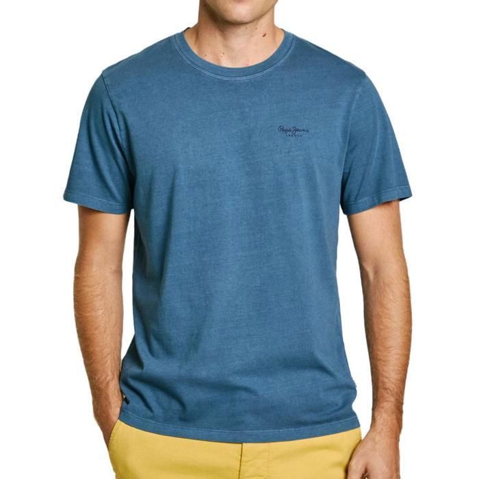 T-shirt Bleu Homme Pepe jeans Jacko T-shirt Bleu Homme Pepe jeans Jacko