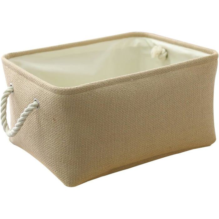 Box and beyond - Lot de 3 Paniers de Rangement - 32 x 32 x 14 cm - Métal Doré - Motif Cannage - Rangement, Déco - Cuisine, Séjour, Salle de bain