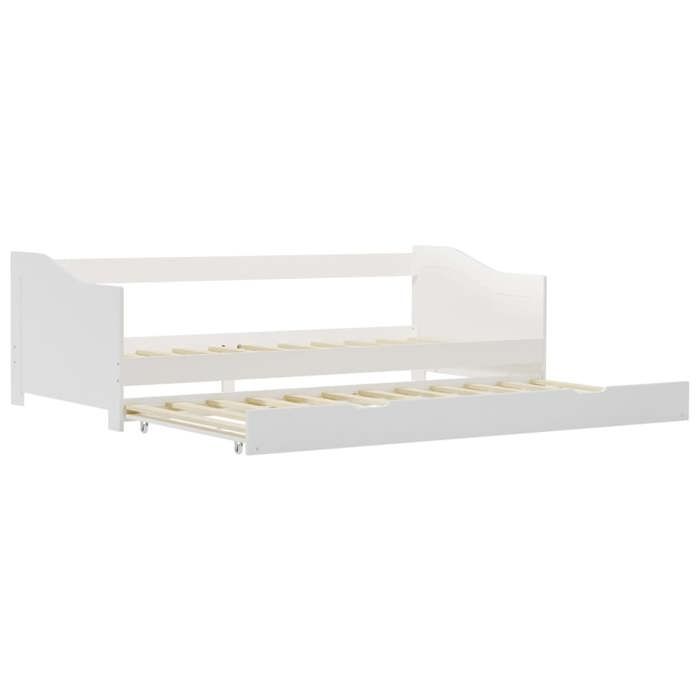 Cadre de lit denfant extensible - Single/1 Personne - blanc bois de pin 90x200cmCdiscount2025 FAFA8834