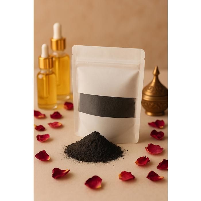 Khôl Artisanal Hypoallergénique Blanc - Applicateur Décor Inclus, Fabriqué Au Maroc