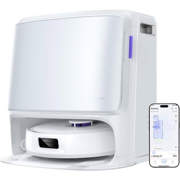 NARWAL Freo Z10 - Robot Aspirateur et Laveur avec Système Anti Enchevêtrement - 15000 Pa - Base Autonome - Nettoyage à 75°C - Narwal