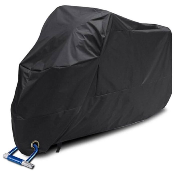 Bche de Protection tanche pour Moto Scooter 190T Housse de Protection tanche la poussire - 245 x 105 x 125 cm - Noir