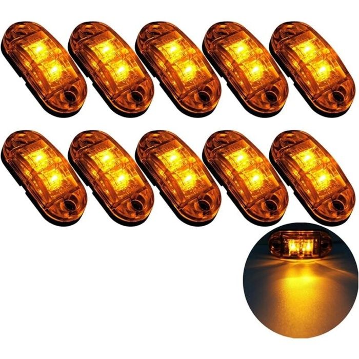 10X 2 LED Feux de Marquage Latral 12 / 24V Feux De Gabarit LED Remorque ...