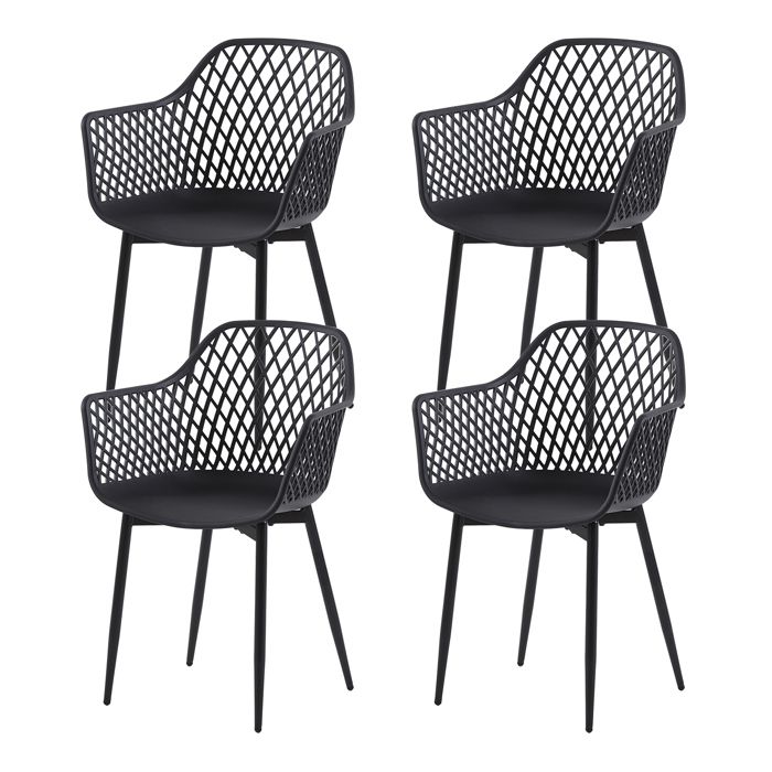 EGGREE Lot de 4 Chaise Salle a Manger avec Accoudoir Convient pour la Salle à Manger Le Salon la Cuisine et la Chambre Noir EGGREE Lot de 4 Chaise Salle a Manger avec Accoudoir Convient pour la Salle à Manger Le Salon la Cuisine et la Chambre Noir