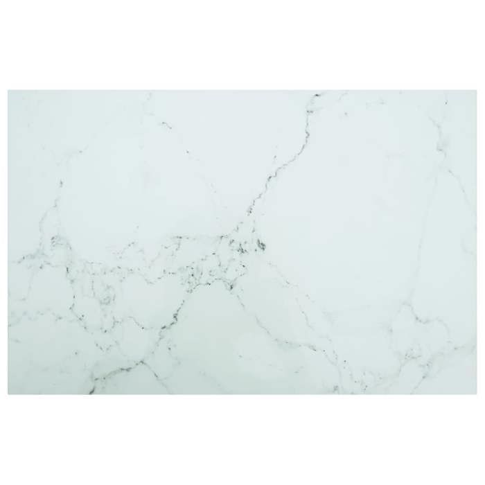 Dessus de table en verre trempé - Happiness - 100x62 cm - 8 mm épaisseur - Design marbre - Blanc - Facile à nettoyer Dessus de table en verre trempé - Happiness - 100x62 cm - 8 mm épaisseur - Design marbre - Blanc - Facile à nettoyer