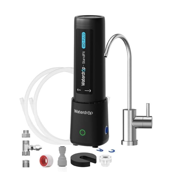 Waterdrop UL12B Système de Filtration dEau Sous Eau Avec Robinet Pas de Perçage Nécessaire Installation Facile