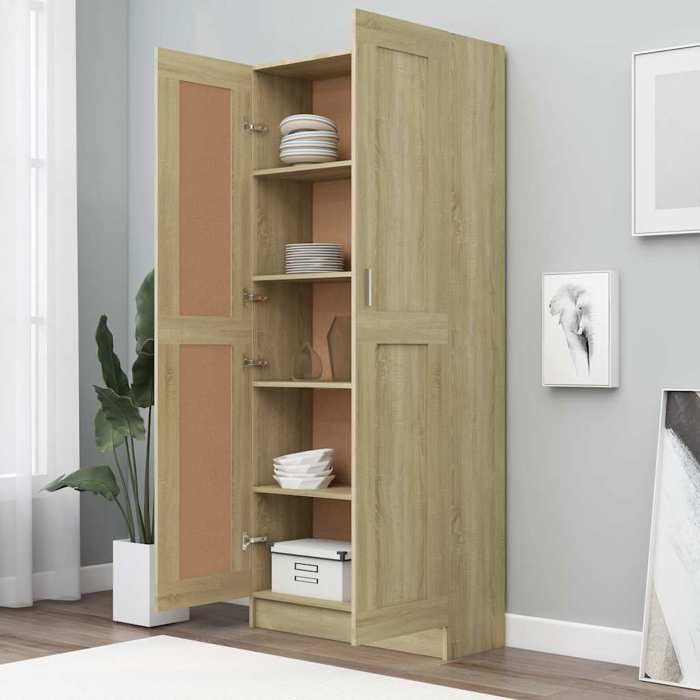 [83263]Bibliothèque - Étagère Haute moderne - MOBILIERCLASSIC - Chêne sonoma 82 5x30 5x185 5 cm Bois dingénierie Poids:44.52 Kg