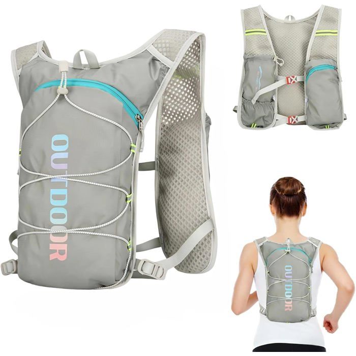 Gilet hydratation course - Unbrand - Léger et portable - Bandes réfléchissantes - Nylon résistant