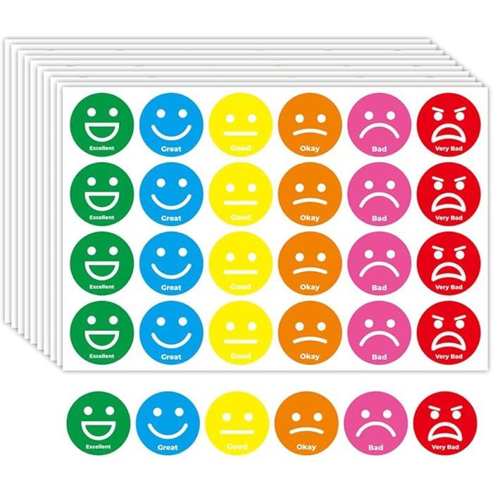 WINXMIN 216 Gommette Smiley Enfant Autocollant Sticker,Autocollant smiley Nouvel amour,Élèves pour Tableau Récompenses Calendrier des Tâches Enseignants Écoles,pour Scrapbooking Activités Manuelles WINXMIN 216 Gommette Smiley Enfant Autocollant Sticker,Autocollant smiley Nouvel amour,Élèves pour Tableau Récompenses Calendrier des Tâches Enseignants Écoles,pour Scrapbooking Activités Manuelles
