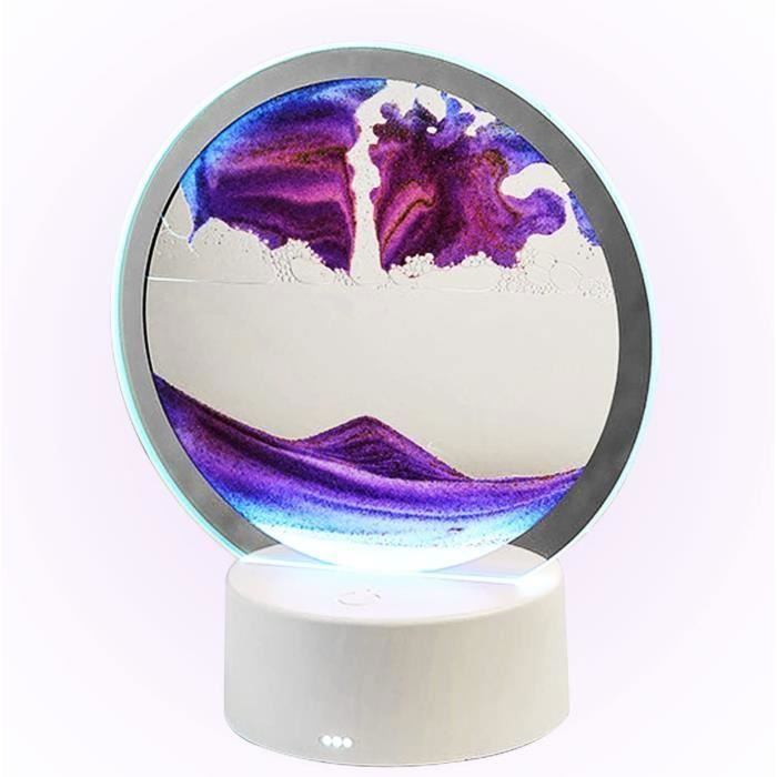 Lampe de chevet - Veilleuse Tactile - 3D LED - Violet - Rechargeable USB - Idée cadeau Violet violet LAMPE A POSER