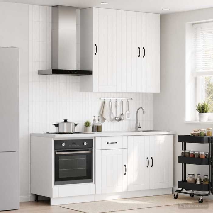 vidaXL Unité de cuisine LUCCA 5 pc Blanc 3438265