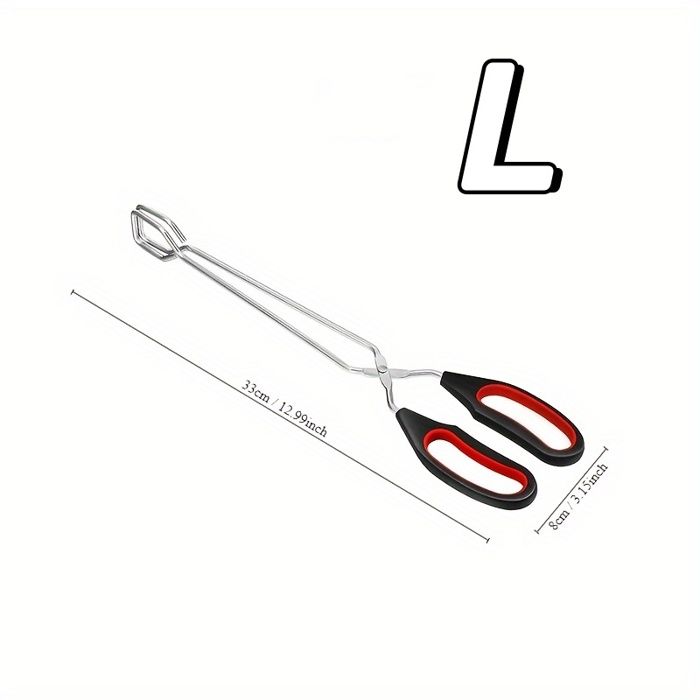 Pince à ciseaux pour Barbecue 3 tailles antidérapante pour aliments grillés pince à pain en métal pince de cuisson pour Barbe