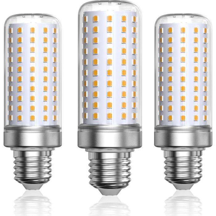 3pcs Ampoule LED E27 Blanc Chaud 3000K 1800LM Équivaut à Ampoule Halogène 200W Lampe Ampoules Maïs Lampe Led E27 pour Non dimmable