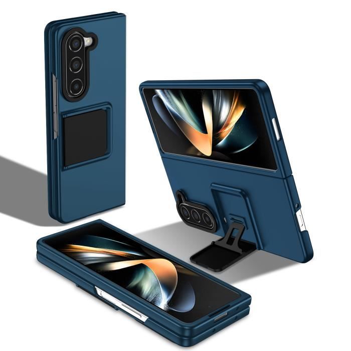 Bleu pour Samsung Z Fold 5-Étui pliable anti-rayures pour Samsung Galaxy Z,  accessoires de téléphone portable