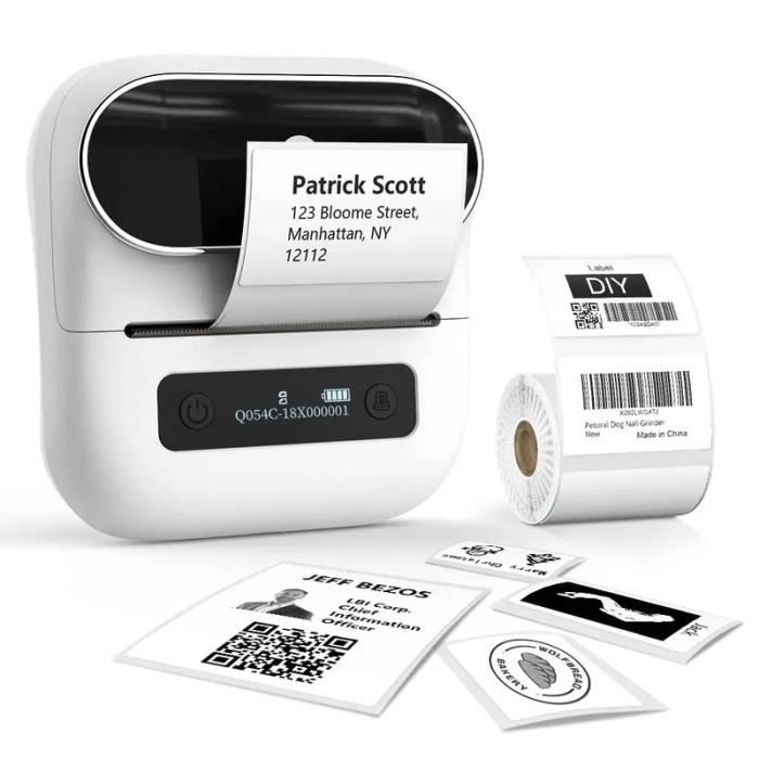 Mini Imprimante étiquettes Phomemo D30 – Bluetooth, Portable, Blanche, Neuve